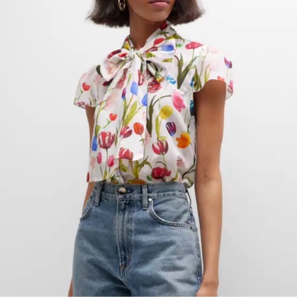 ISO Alice + Olivia Tulip Floral Print Women's Top